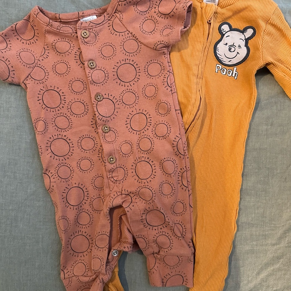 Disney Pooh Orange and Brown Kids One Piece Set